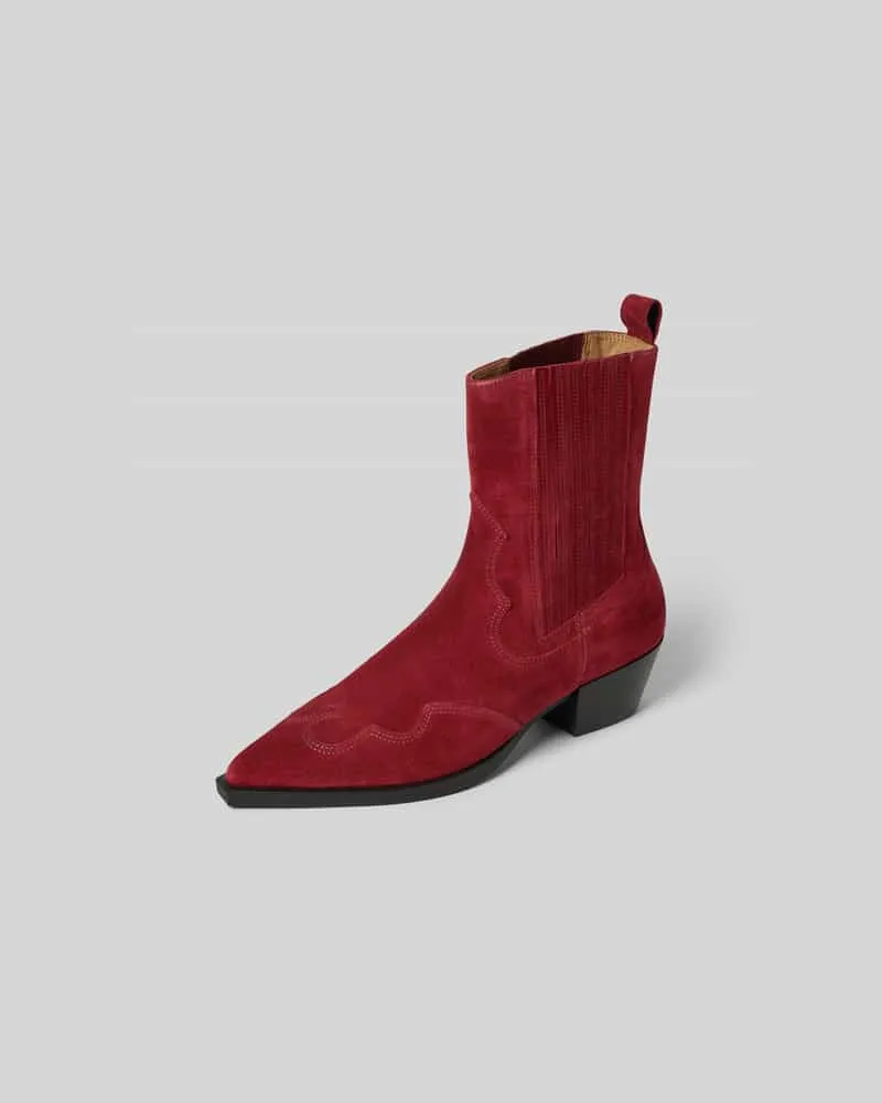 Copenhagen Stiefeletten aus echtem Leder Bordeaux