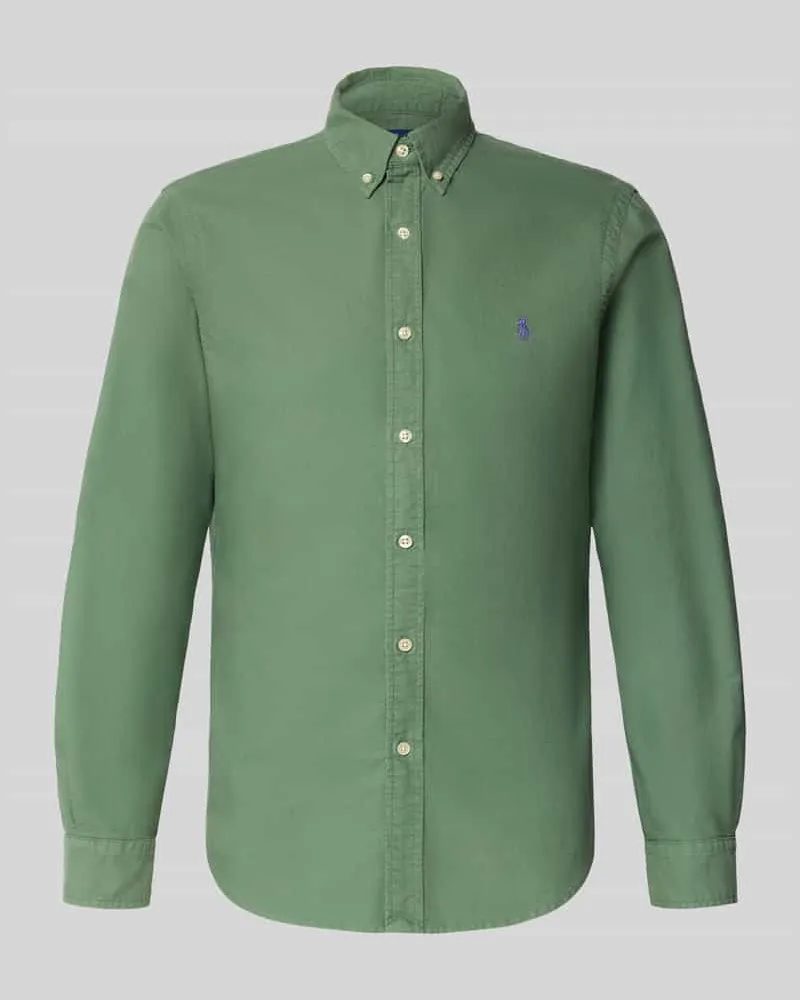 Ralph Lauren Slim Fit Freizeithemd mit Button-Down-Kragen Dunkelgruen