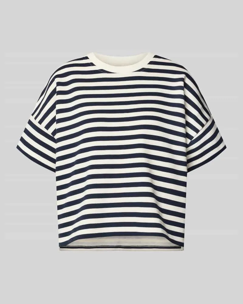 Closed Boxy Fit T-Shirt im Allover-Look Marine