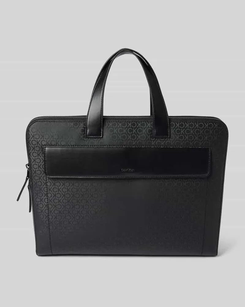 Calvin Klein Laptoptasche mit Tragehenkeln Modell 'SLEEK Black