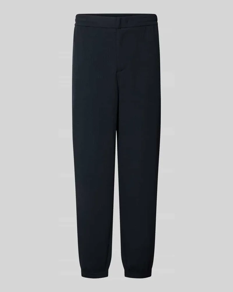 Emporio Armani Hose mit Strukturmuster und Eingrifftaschen Marine