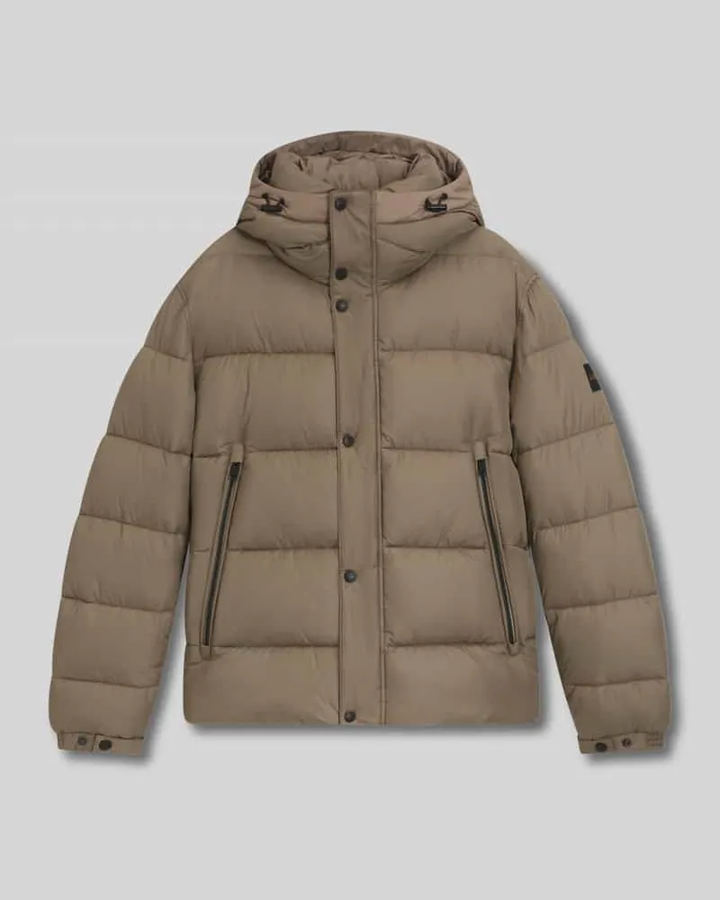HUGO BOSS Regular Fit Steppjacke aus wasserabweisendem Material Modell 'OMARIS Taupe