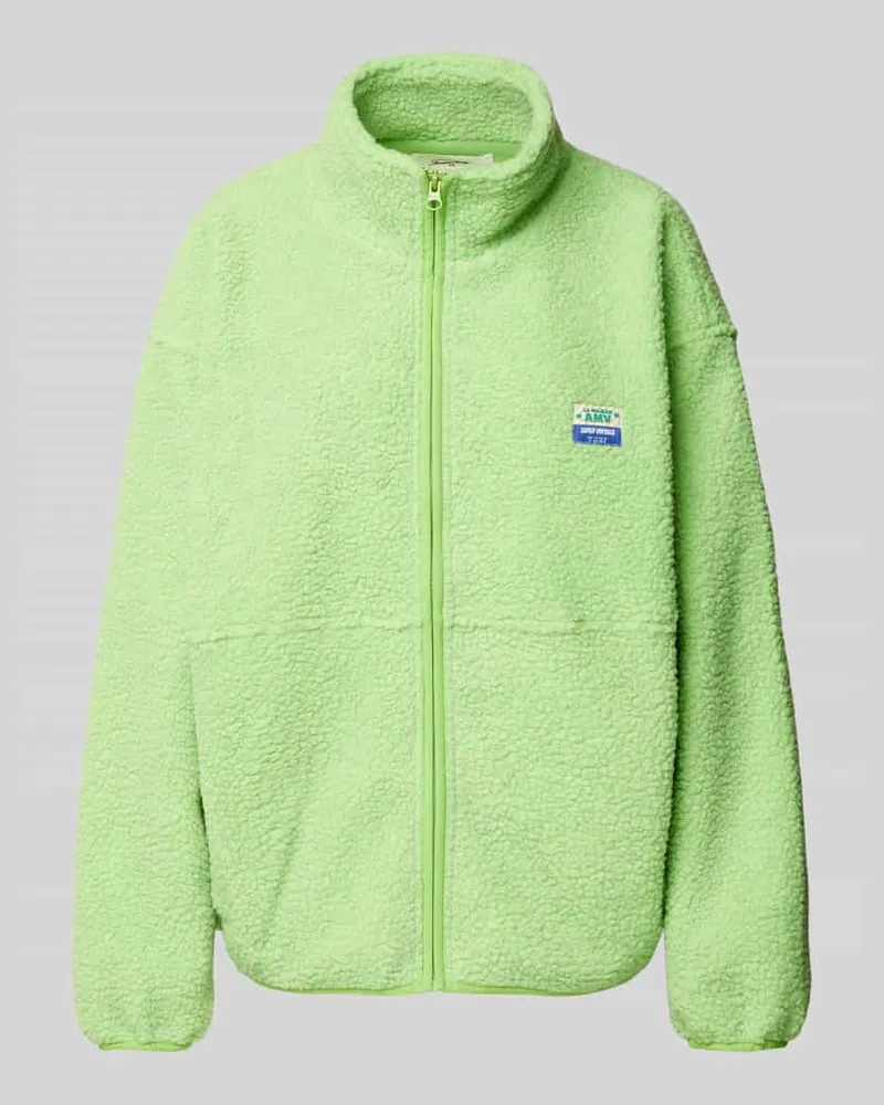 American Vintage Jacke aus Teddyfell Modell 'HOKTOWN Hellgruen