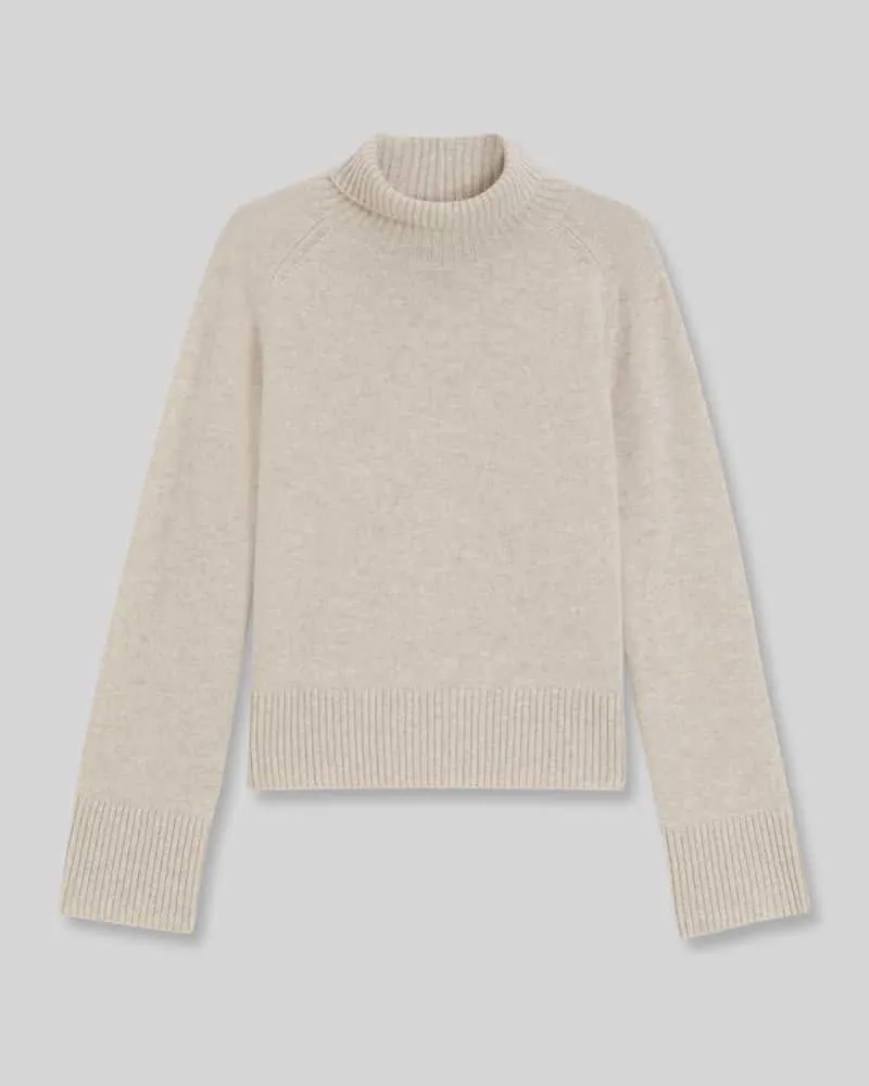 HUGO BOSS Regular Fit Rollkragenpullover aus Kaschmir Sand