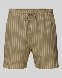 Rotholz Regular Fit Shorts mit Streifenmuster Modell 'Everyday Sand