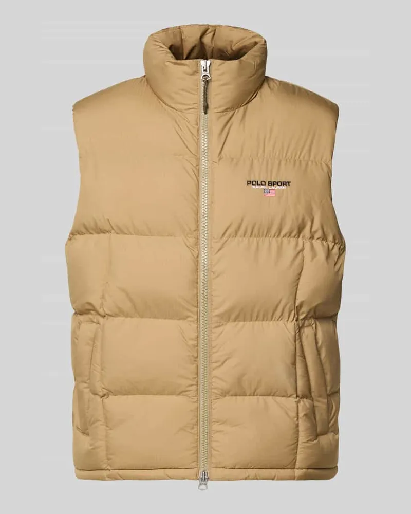 Ralph Lauren Steppweste mit Label-Stitching Khaki