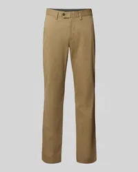 Christian Berg Tapered Fit Chino mit Gesäßtaschen Khaki