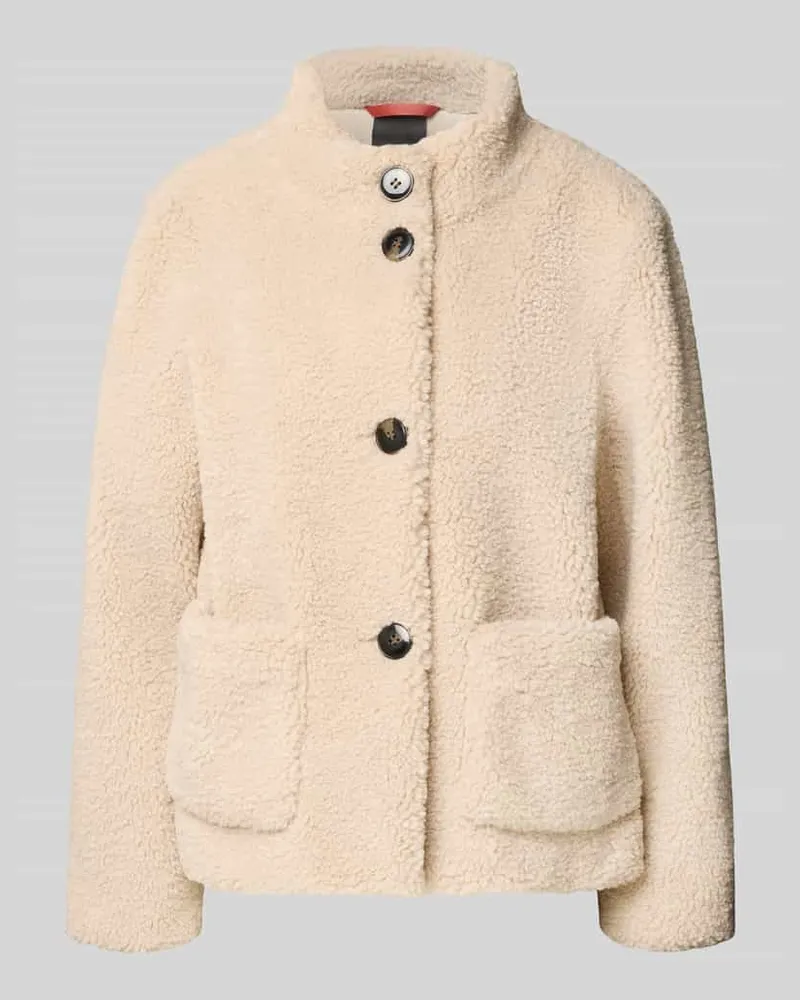 Fuchs Schmitt Regular Fit Jacke aus Teddyfell mit Stehkragen Ecru