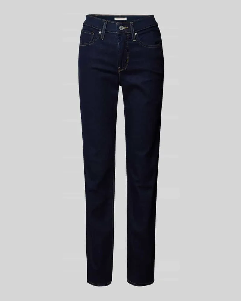 Levi's Straight Fit Jeans mit Eingrifftaschen Dunkelblau