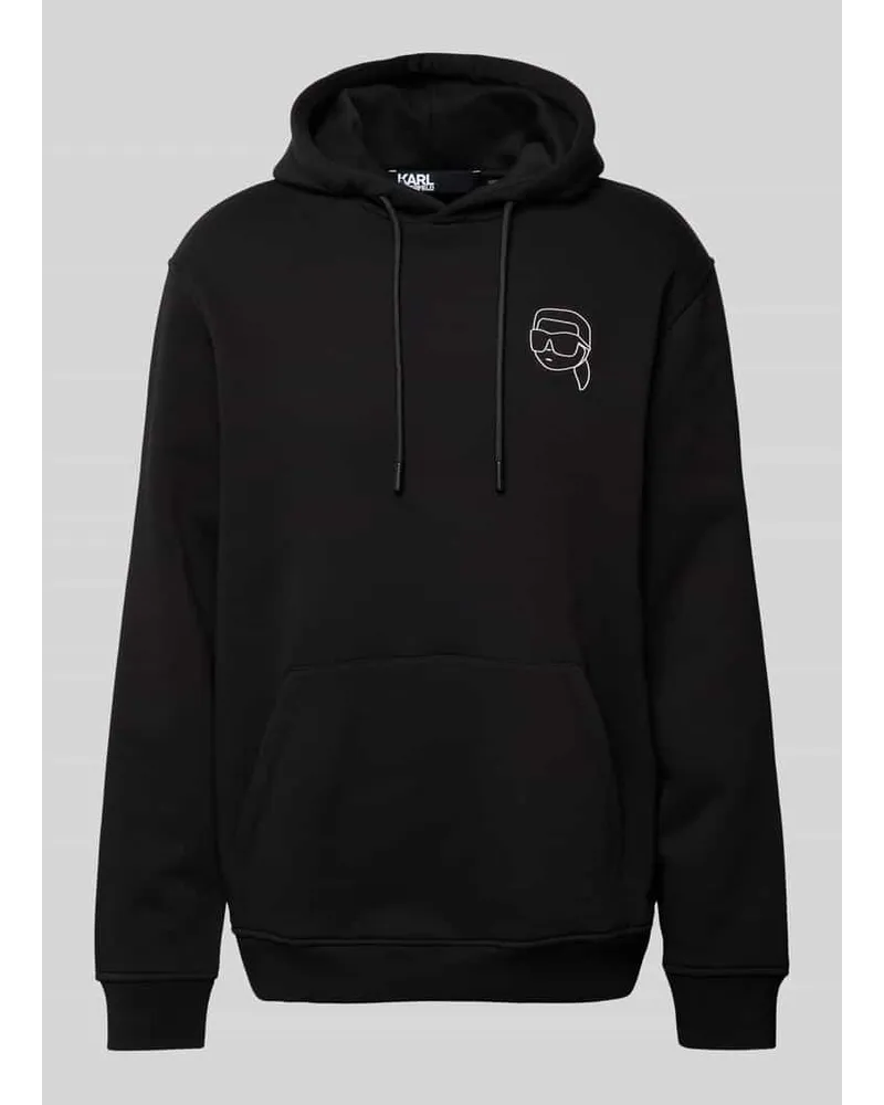 Karl Lagerfeld Hoodie mit Logo-Print Black