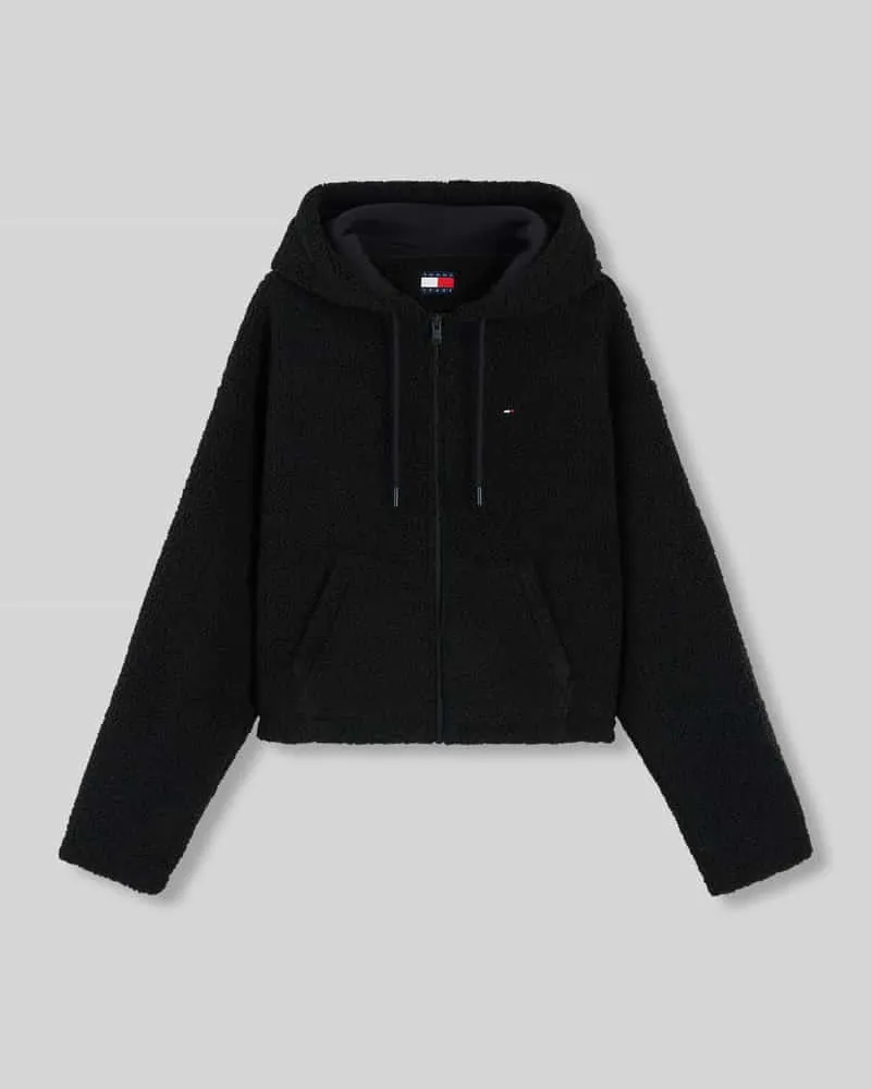 Tommy Hilfiger Regular Fit Teddyjacke mit Reißverschluss Black