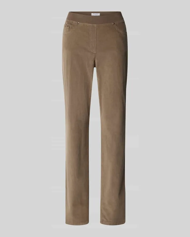 Brax Flared Fit Cordhose mit Viskose-Anteil Modell 'PAMINA Taupe