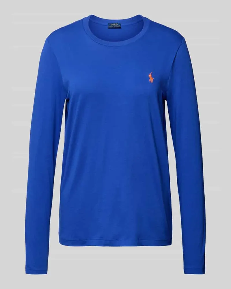 Ralph Lauren Longsleeve mit Label-Stitching Dunkelblau