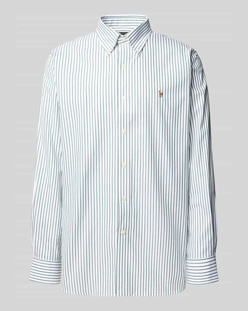 Ralph Lauren Relaxed Fit Business-Hemd mit Knopfleiste Gruen
