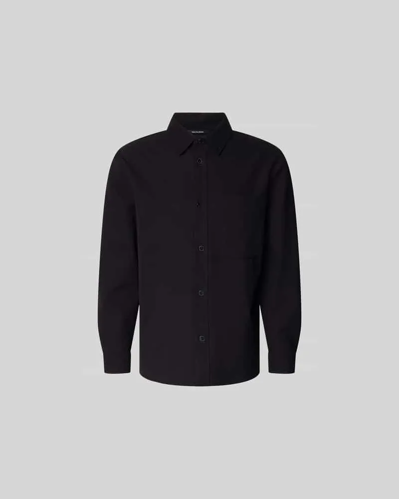 Closed Freizeithemd mit Brusttasche Black