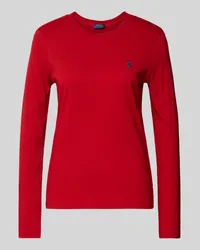 Ralph Lauren Longsleeve mit Label-Stitching Rot