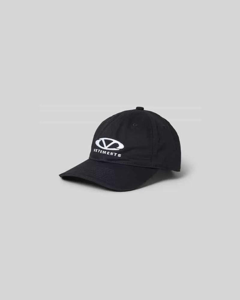 VETEMENTS Basecap aus reiner Baumwolle Black