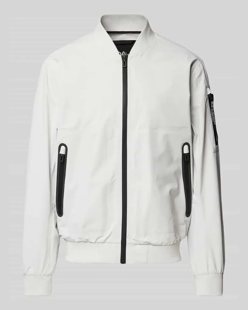 S.Oliver Regular Fit Blouson mit Stehkragen Hellgrau
