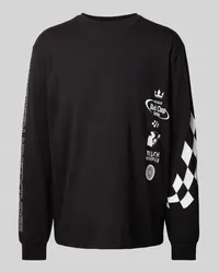 HUGO BOSS Sweatshirt mit Motiv-Print Modell 'Dasino Black