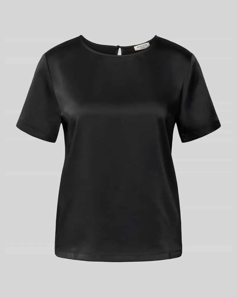 Max Mara Regular Fit T-Shirt aus Satin Modell 'GILBERT Black