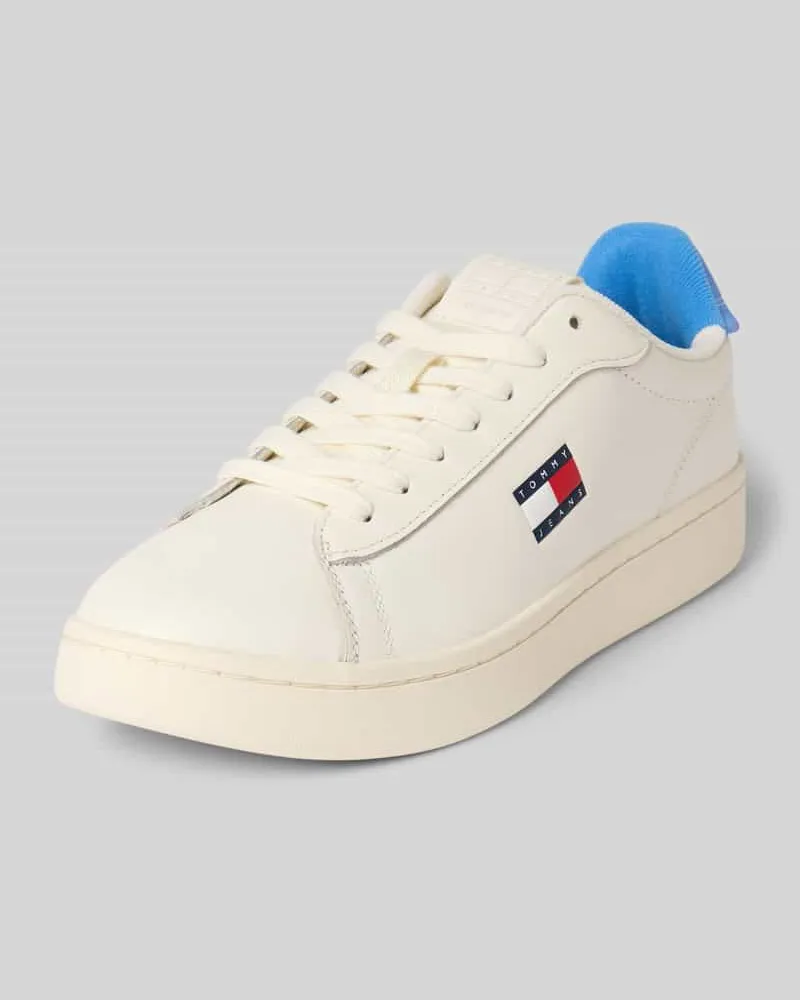 Tommy Hilfiger Low Top Sneaker aus echtem Leder Modell 'ARCHIVE Weiss