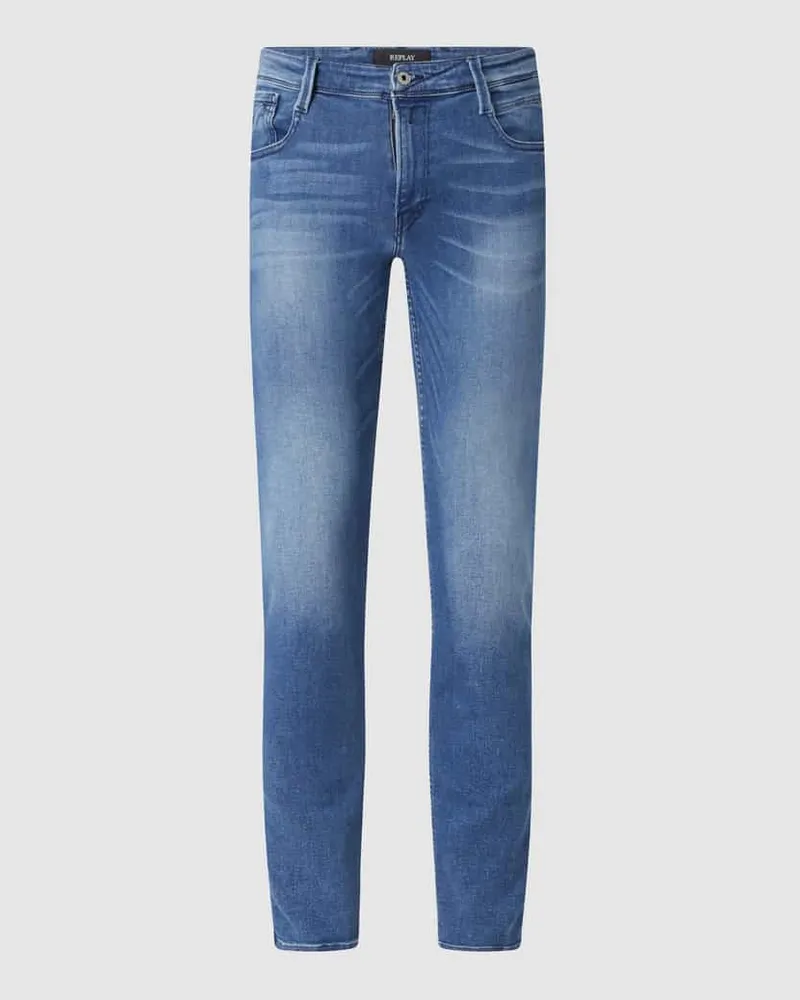 Replay Slim Fit Jeans mit Stretch-Anteil Modell 'Anbass Jeansblau