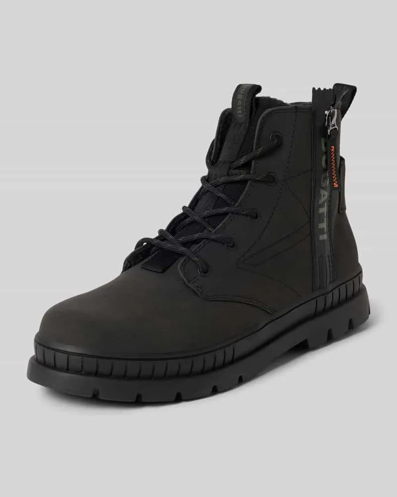 Bugatti Boots mit Logo-Print Modell 'Pallario Black