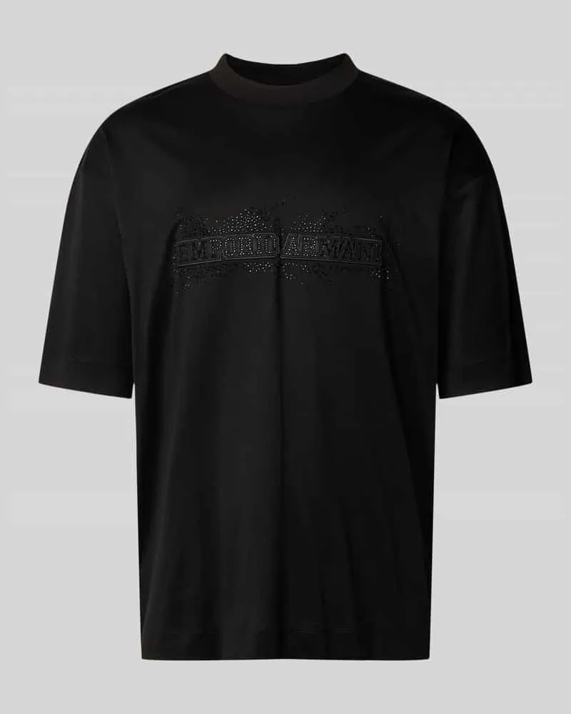 Emporio Armani T-Shirt mit Label-Detail Black
