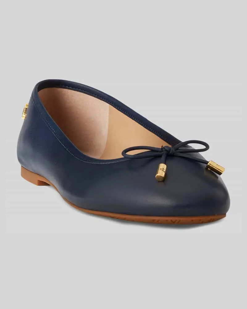 Ralph Lauren Ballerinas aus echtem Leder Marine