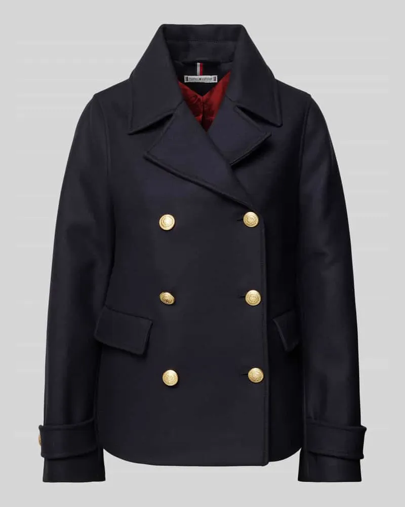 Tommy Hilfiger Jacke mit Kaschmir-Anteil Dunkelblau