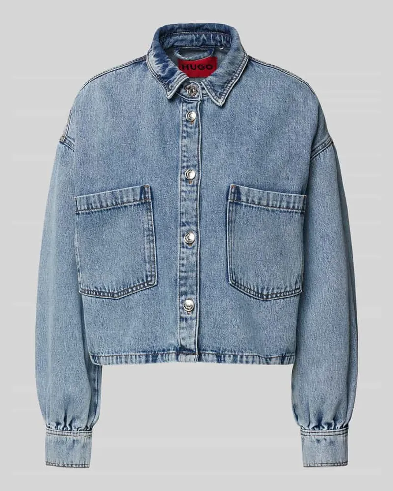 HUGO BOSS Jeansjacke mit Brusttaschen Jeansblau