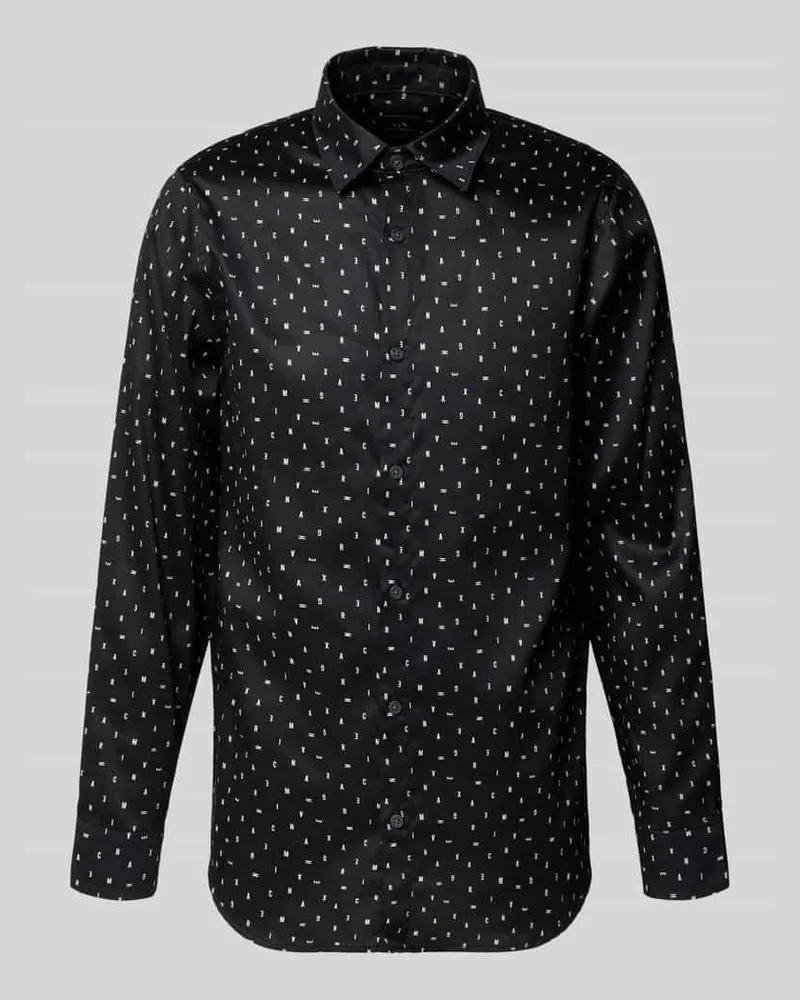 Armani Exchange Freizeithemd mit Knopfleiste Modell 'CAMICIA Black