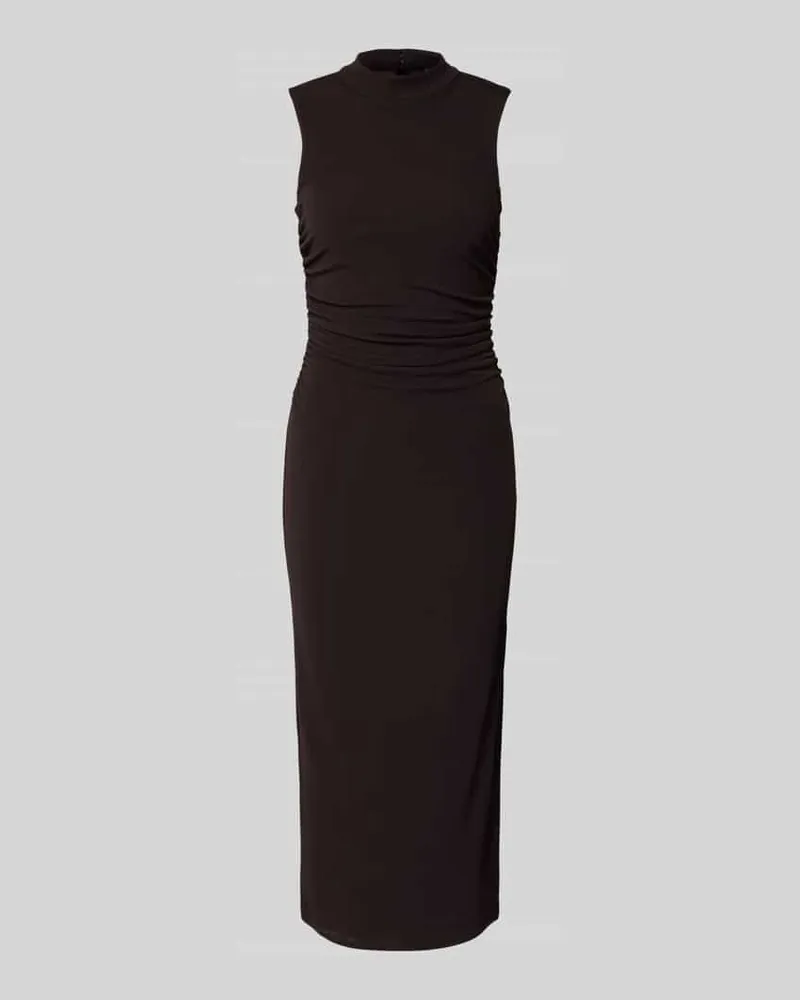 MARELLA Midikleid mit Stehkragen Modell 'MIRRA Mittelbraun