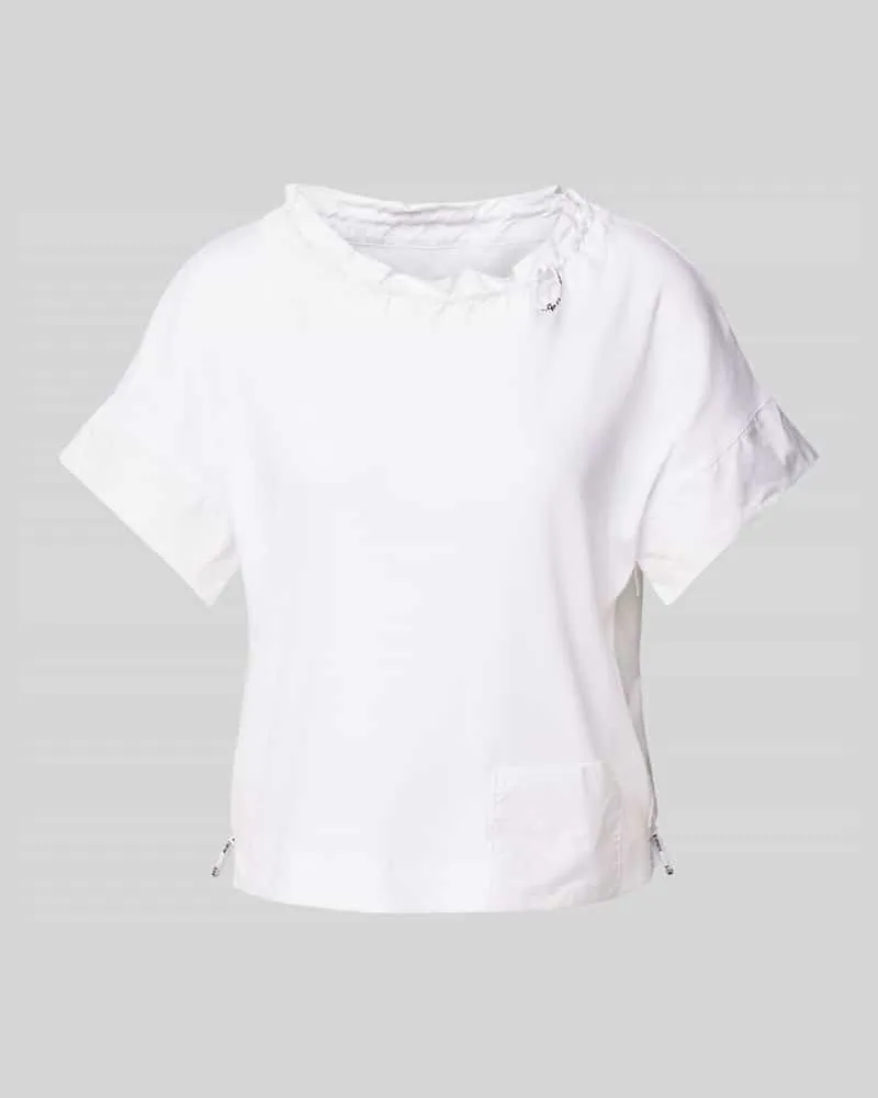Marc Cain T-Shirt mit Eingrifftasche Weiss