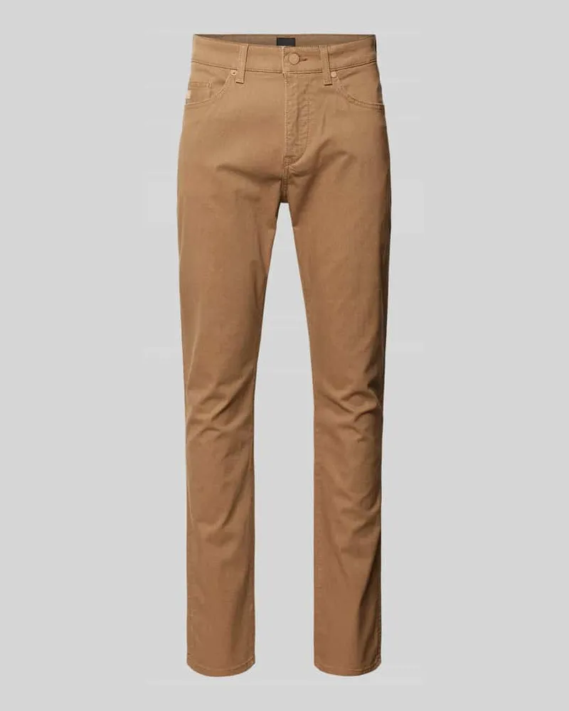 HUGO BOSS Slim Fit Chino mit Strukturmuster Modell 'DELAWARE Camel