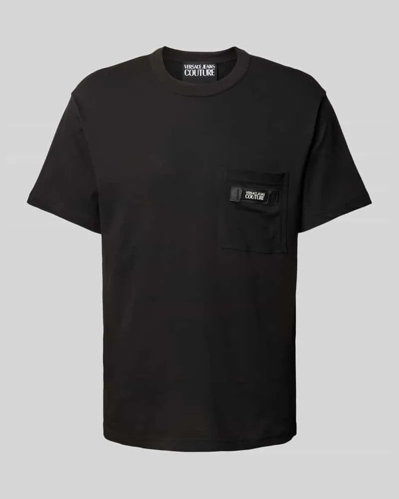 Versace Jeans T-Shirt mit Rundhalsausschnitt Black