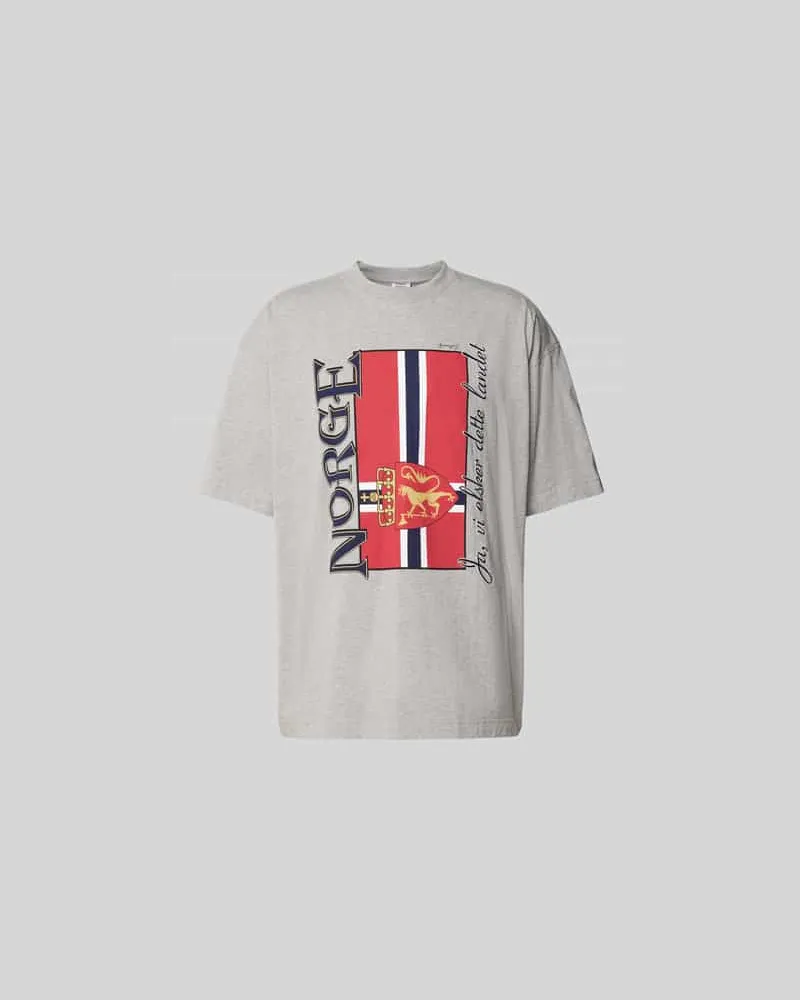 VETEMENTS T-Shirt mit Rundhalsausschnitt Mittelgrau