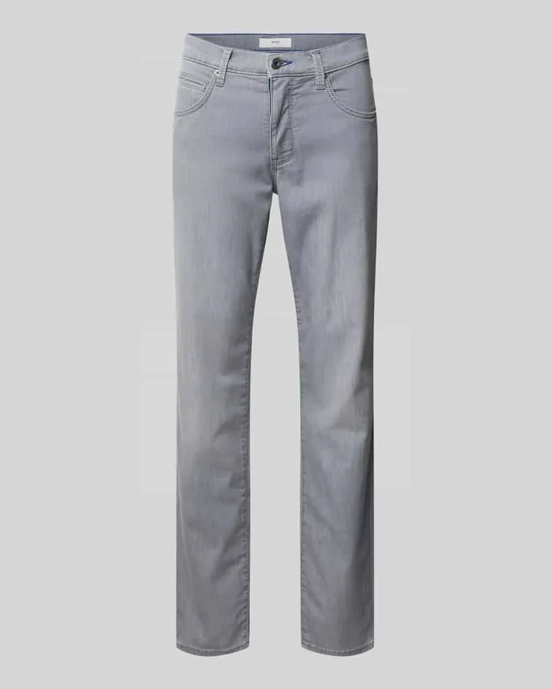 Brax Slim Fit Jeans im 5-Pocket-Design Modell 'CADIZ Silber