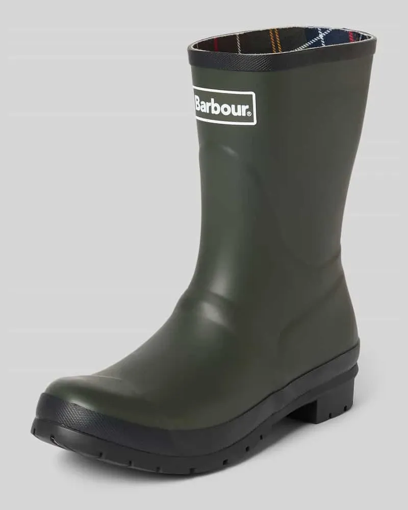 Barbour Boots mit Label-Detail Modell 'Banbury Mid Welly Oliv