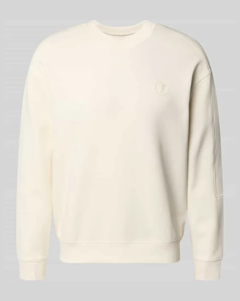 JOOP! Sweatshirt mit Label-Patch Modell 'Juanfrancisco Offwhite