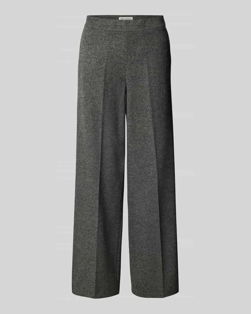 Marc O'Polo Wide Leg Anzughose aus Baumwoll-Mix Mittelgrau