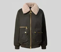 Regular Fit Bomberjacke aus reiner gewachster Baumwolle Modell 'MAXINE