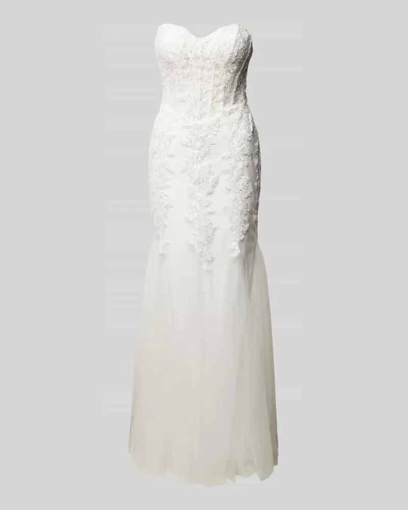 Mascara Brautkleid mit Häkelspitze Offwhite