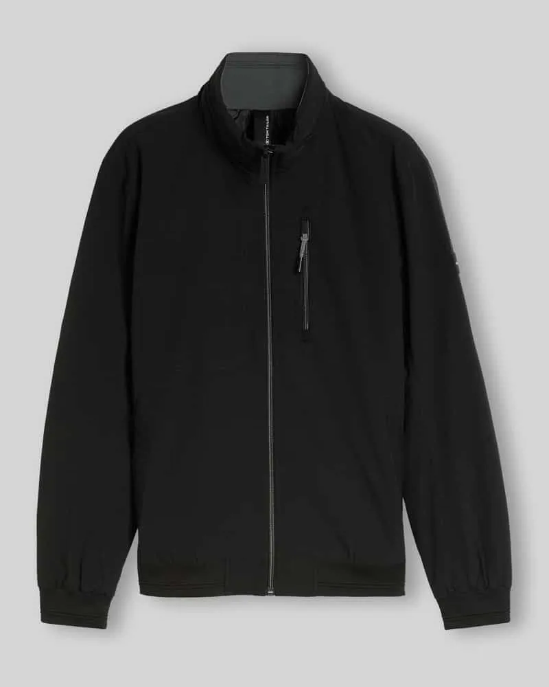 Tom Tailor Regular Fit Blouson aus wasserdichtem Stoff Black