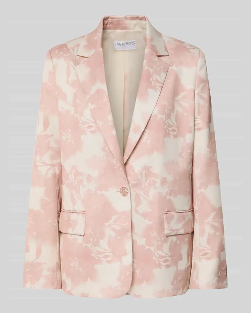 JAKE*S Blazer mit Pattentaschen und Reverskragen Altrosa