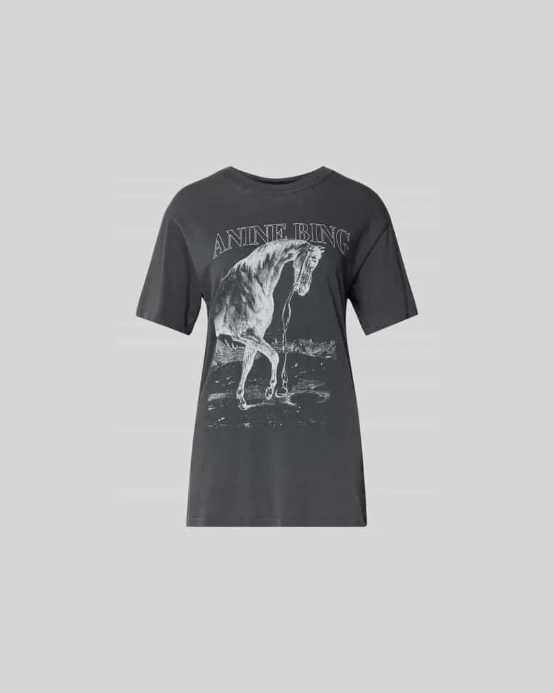 Anine Bing T-Shirt mit Logo-Print Black