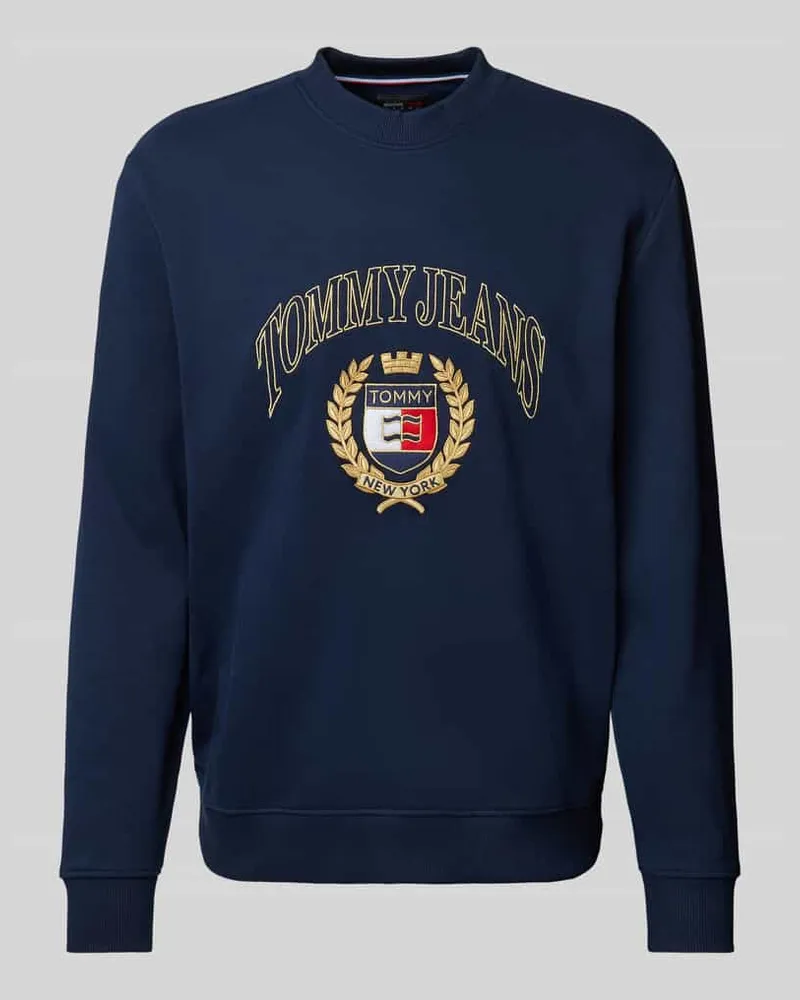 Tommy Hilfiger Sweatshirt mit Label-Stitching Marine