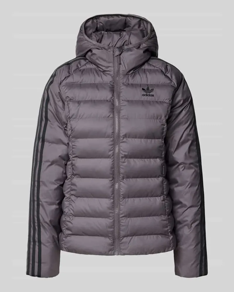 adidas Steppjacke mit Label-Stitching Dunkelgrau
