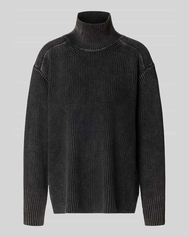 G-STAR RAW Oversized Turtleneck-Pullover aus reiner Baumwolle Black
