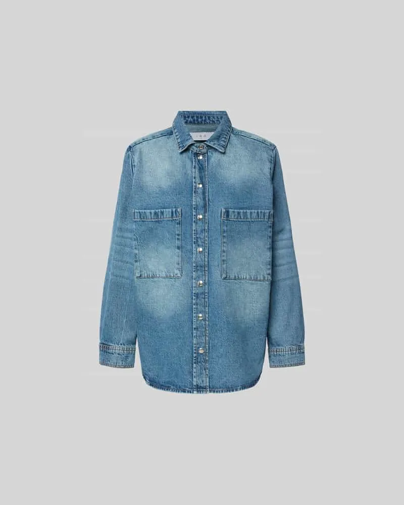 IRO Jeansbluse mit Brusttaschen Jeansblau